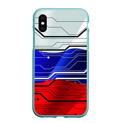 Чехол iPhone XS Max матовый Символика: русский хакер, цвет: 3D-мятный