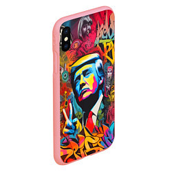 Чехол iPhone XS Max матовый Дональд Трамп - граффити - нейросеть, цвет: 3D-баблгам — фото 2