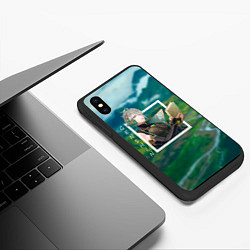 Чехол iPhone XS Max матовый Аль-Хайтам на фоне природы, цвет: 3D-черный — фото 2