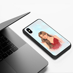 Чехол iPhone XS Max матовый Дахён Твайс, цвет: 3D-черный — фото 2