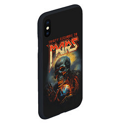Чехол iPhone XS Max матовый Thirty seconds to mars skull, цвет: 3D-черный — фото 2