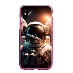 Чехол iPhone XS Max матовый Космос во мне, цвет: 3D-малиновый