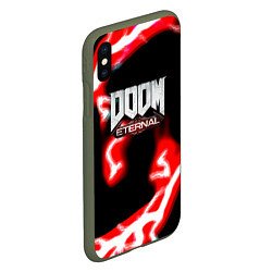 Чехол iPhone XS Max матовый Doom eternal storm, цвет: 3D-темно-зеленый — фото 2