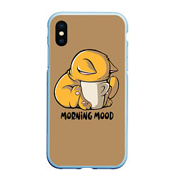 Чехол iPhone XS Max матовый Morning mood, цвет: 3D-голубой