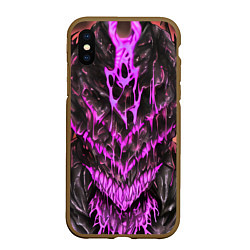 Чехол iPhone XS Max матовый Pink slime, цвет: 3D-коричневый