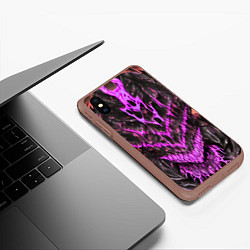 Чехол iPhone XS Max матовый Pink slime, цвет: 3D-коричневый — фото 2