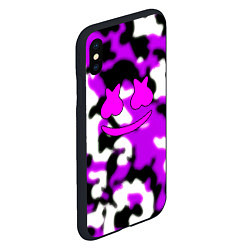 Чехол iPhone XS Max матовый Marshmello camo, цвет: 3D-черный — фото 2