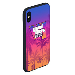 Чехол iPhone XS Max матовый GTA 6 official, цвет: 3D-черный — фото 2