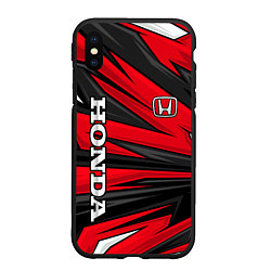 Чехол iPhone XS Max матовый Red sport - honda, цвет: 3D-черный