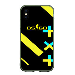 Чехол iPhone XS Max матовый Counter strike cybersport, цвет: 3D-темно-зеленый