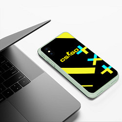 Чехол iPhone XS Max матовый Counter strike cybersport, цвет: 3D-салатовый — фото 2