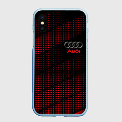 Чехол iPhone XS Max матовый Audi sportdot, цвет: 3D-голубой