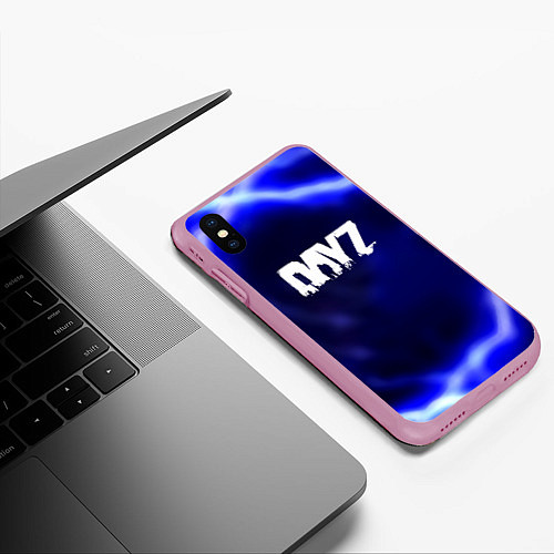 Чехол iPhone XS Max матовый Dayz strom gradient / 3D-Розовый – фото 3