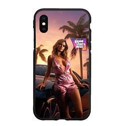 Чехол iPhone XS Max матовый GTA 6 girl, цвет: 3D-черный