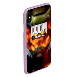 Чехол iPhone XS Max матовый Doom eternal games, цвет: 3D-сиреневый — фото 2