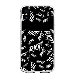 Чехол iPhone XS Max матовый Paramore alllogo, цвет: 3D-белый