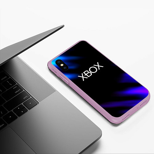 Чехол iPhone XS Max матовый Xbox neon games / 3D-Сиреневый – фото 3