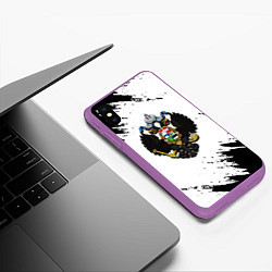 Чехол iPhone XS Max матовый Герб РФ имперская символика, цвет: 3D-фиолетовый — фото 2
