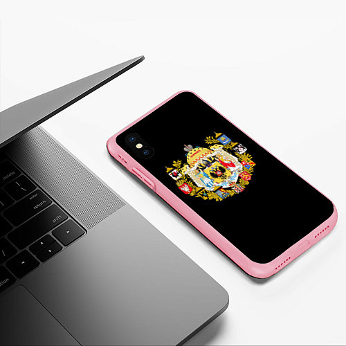 Чехол iPhone XS Max матовый Россия герб славянский / 3D-Баблгам – фото 3