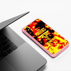Чехол iPhone XS Max матовый The last of us огненное лого цикады, цвет: 3D-баблгам — фото 2