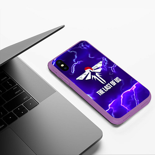 Чехол iPhone XS Max матовый The last of us storm ney year / 3D-Фиолетовый – фото 3