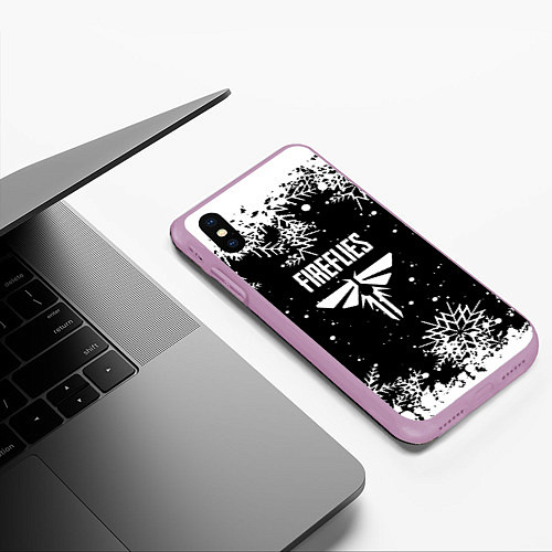 Чехол iPhone XS Max матовый The last of us winter snow / 3D-Сиреневый – фото 3