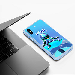 Чехол iPhone XS Max матовый Холодный новогодний PK XD, цвет: 3D-голубой — фото 2