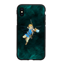 Чехол iPhone XS Max матовый Zelda the game, цвет: 3D-черный