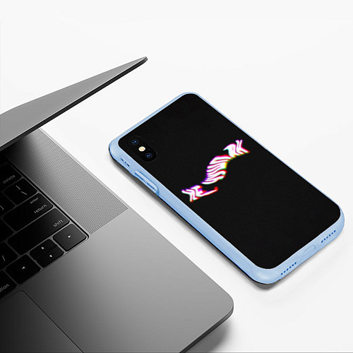 Чехол iPhone XS Max матовый Не чушпан арт / 3D-Голубой – фото 3