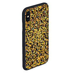 Чехол iPhone XS Max матовый Золотая мозаика, цвет: 3D-черный — фото 2
