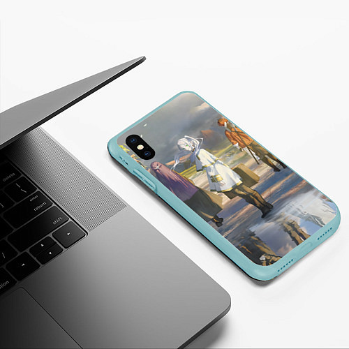 Чехол iPhone XS Max матовый Sousou no Frieren Фрирен Ферн Штарк / 3D-Мятный – фото 3