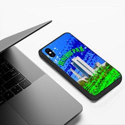 Чехол iPhone XS Max матовый Зеленоград, цвет: 3D-черный — фото 2