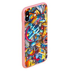 Чехол iPhone XS Max матовый Фантазийный паттерн - граффити, цвет: 3D-баблгам — фото 2