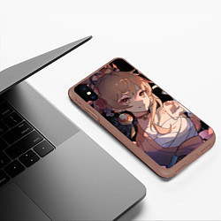 Чехол iPhone XS Max матовый Genshin Impact Yoimiya, цвет: 3D-коричневый — фото 2