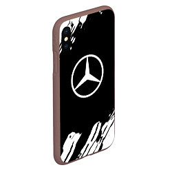 Чехол iPhone XS Max матовый Mercedes benz краски спорт, цвет: 3D-коричневый — фото 2