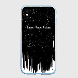 Чехол iPhone XS Max матовый Three days grace rock band, цвет: 3D-голубой