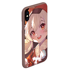 Чехол iPhone XS Max матовый Genshin Impact Klee cute happy, цвет: 3D-коричневый — фото 2