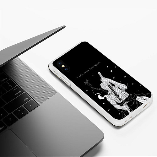 Чехол iPhone XS Max матовый Я не проиграю - Зоро / 3D-Белый – фото 3