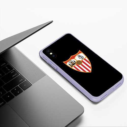 Чехол iPhone XS Max матовый Seliva sport fc / 3D-Светло-сиреневый – фото 3