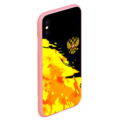 Чехол iPhone XS Max матовый Имперский герб россии краски, цвет: 3D-баблгам — фото 2