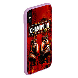 Чехол iPhone XS Max матовый Champion boxing, цвет: 3D-сиреневый — фото 2