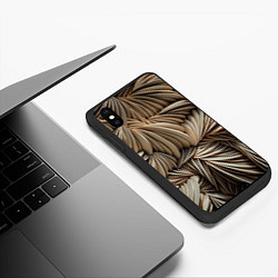 Чехол iPhone XS Max матовый Текстурные фоны, цвет: 3D-черный — фото 2