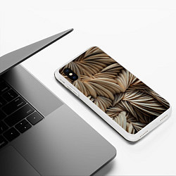 Чехол iPhone XS Max матовый Текстурные фоны, цвет: 3D-белый — фото 2