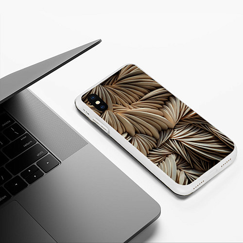 Чехол iPhone XS Max матовый Текстурные фоны / 3D-Белый – фото 3