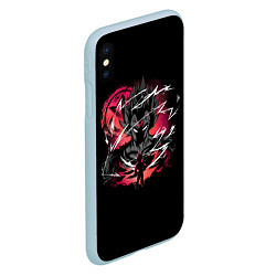 Чехол iPhone XS Max матовый Dragon Ball - Vegeta, цвет: 3D-голубой — фото 2