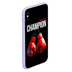 Чехол iPhone XS Max матовый Siberian Rocky Champion, цвет: 3D-светло-сиреневый — фото 2