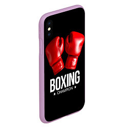 Чехол iPhone XS Max матовый Boxing Champion, цвет: 3D-сиреневый — фото 2