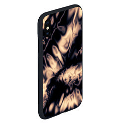 Чехол iPhone XS Max матовый Абстракция шёлк, цвет: 3D-черный — фото 2