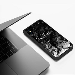 Чехол iPhone XS Max матовый Pink Floyd black graphite, цвет: 3D-черный — фото 2