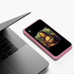 Чехол iPhone XS Max матовый Mona Chicken Liza, цвет: 3D-малиновый — фото 2